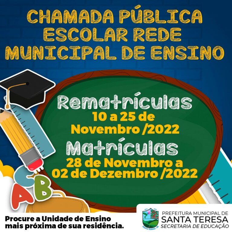 Chamada Pública Escolar: rematrículas e matrículas para 2023