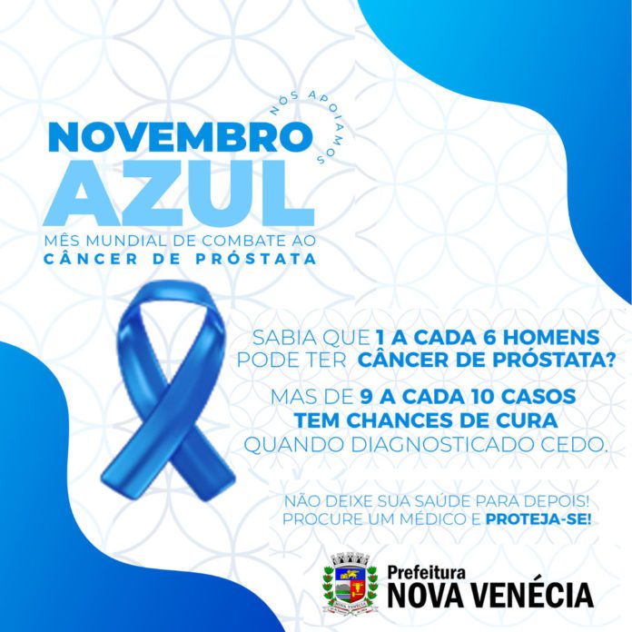 Secretaria de Saúde promoverá campanha do Novembro Azul: mês mundial de combate ao câncer de próstata