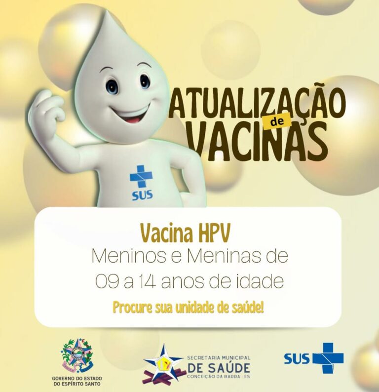 ATUALIZAÇÃO DE VACINAS HPV - MENINOS E MENIDASD E 09 A 14 ANOS DE IDADE