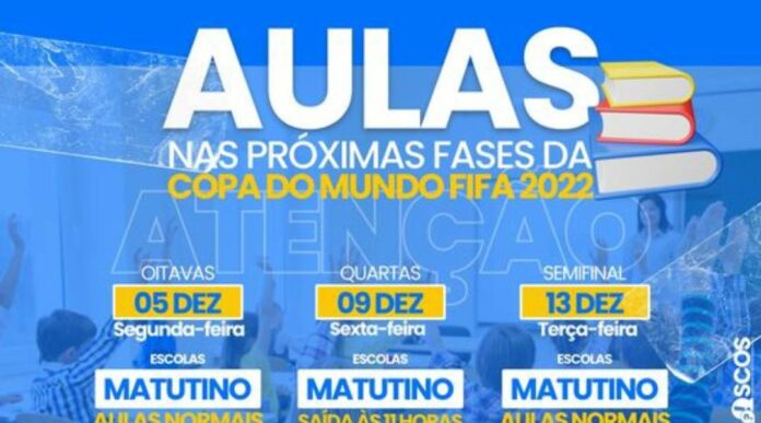 Funcionamento das Escolas Durante os Dias que a Seleção jogar