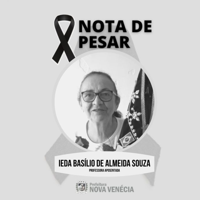 Nota de pesar: Ieda Basílio de Almeida Souza