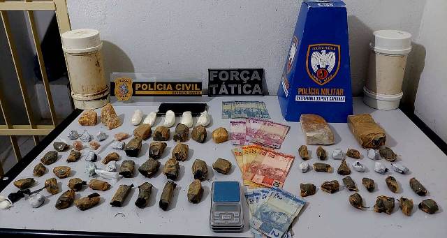 Operação conjunta prende três suspeitos por tráfico de drogas em Montanha