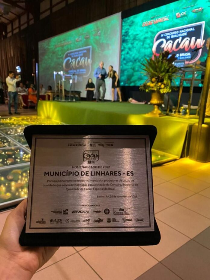 Programa de qualidade do cacau de Linhares é homenageado durante evento voltado à cadeia produtiva em Belém (PA)   		