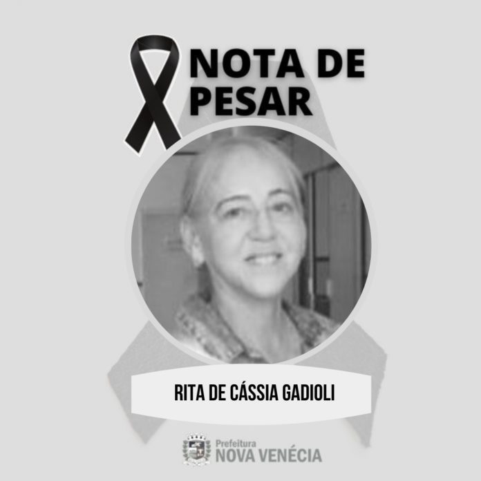 Nota de pesar: Rita de Cássia Gadioli