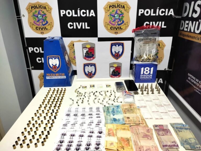 Polícias Civil e Militar apreendem drogas e dinheiro em Pinheiros