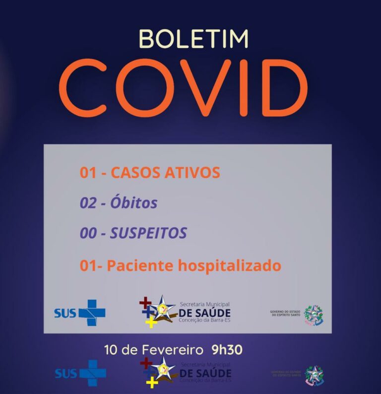 BOLETIM COVID-19 - 10 DE FEVEREIRO DE 2023