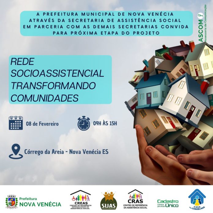 Secretaria de Assistência Social convida a Comunidade do Córrego da Areia e adjacências para ação rede Socioassistencial Transformando Comunidades