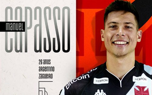 Vasco anuncia zagueiro Manuel Capasso como 11º reforço para temporada