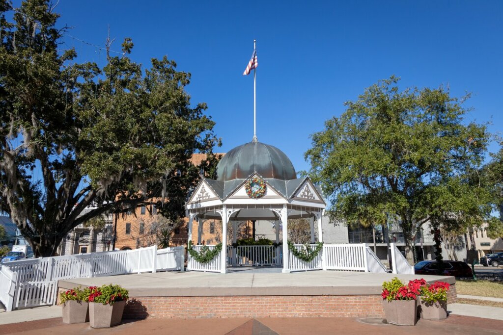 Praça Ocala Downtown Square, na Flórida 