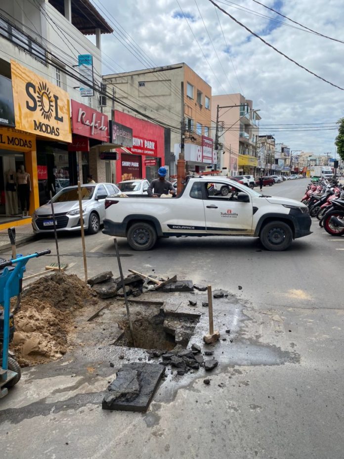 Cesan realiza interdição em trecho entre a ponte Cristiano Dias Lopes e a Passarela, na Av. Vitória