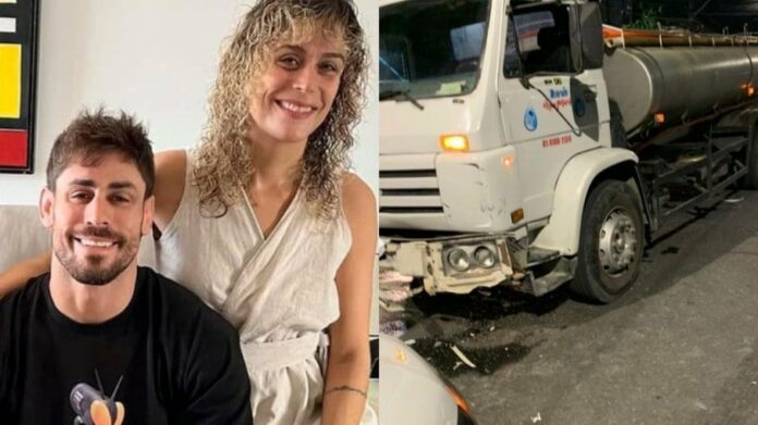 Irmã de Sapato sofre acidente e carro é atingido por caminhão