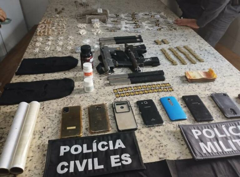 Polícia detém três suspeitos e apreende armas em Água Doce do Norte