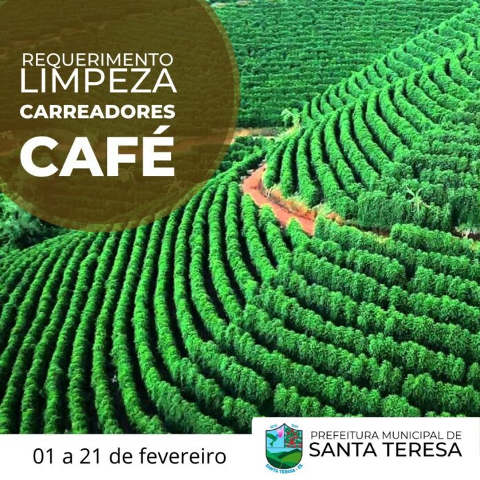 Requerimento para a limpeza dos carreadores de café