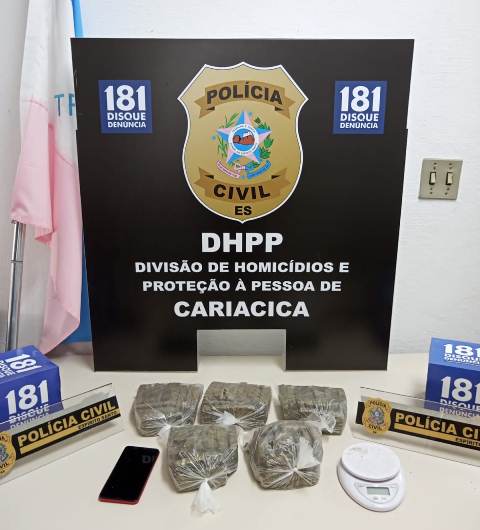 Equipe da DHPP de Cariacica prende suspeito de tráfico de drogas