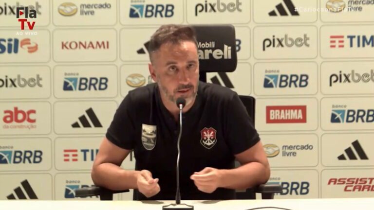 Vítor Pereira elogia atuação do Flamengo em derrota na estreia da Libertadores