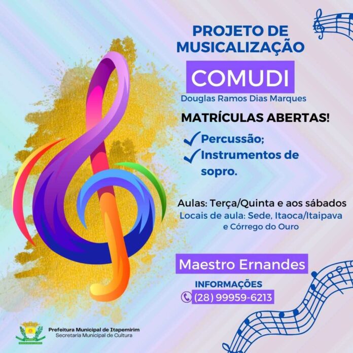 Projeto de musicalização COMUDI ''Douglas Ramos Dias Marque''