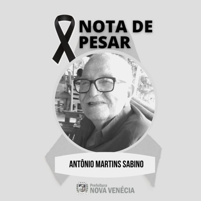 Nota de pesar:  Antônio Martins Sabino