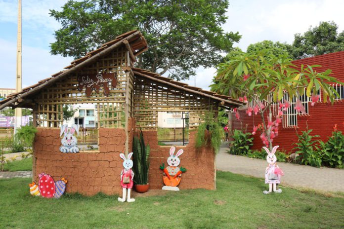 Núcleo de Ideias promove decoração e brincadeiras de Páscoa para crianças