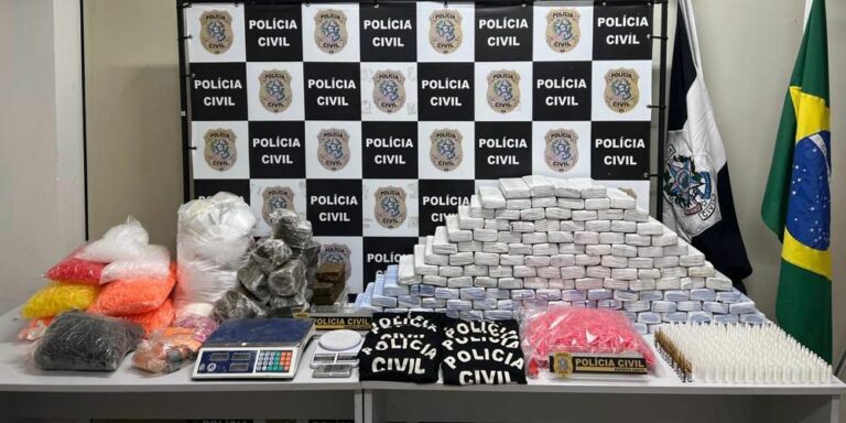 Polícia Civil apreende 136 quilos de maconha e 31 frascos de fentanil em Cariacica