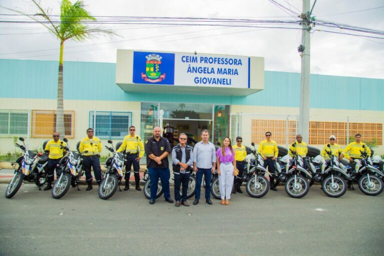 Prefeitura vai reforçar segurança nas escolas de Linhares e entrega 12 novas motos para patrulhamento nas unidades de ensino
