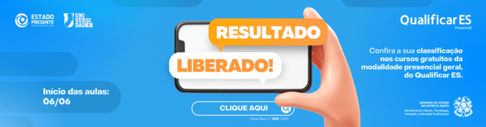 Resultado da 2ª oferta de cursos presenciais do Qualificar ES está disponível