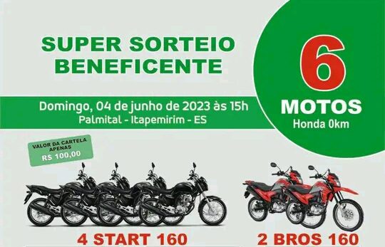 Itapemirim: 13ª Festa de Palmital sorteará seis motos 0 Km. Confira a programação!