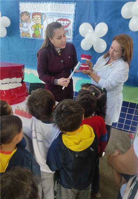 Ação de saúde bucal em creches do município