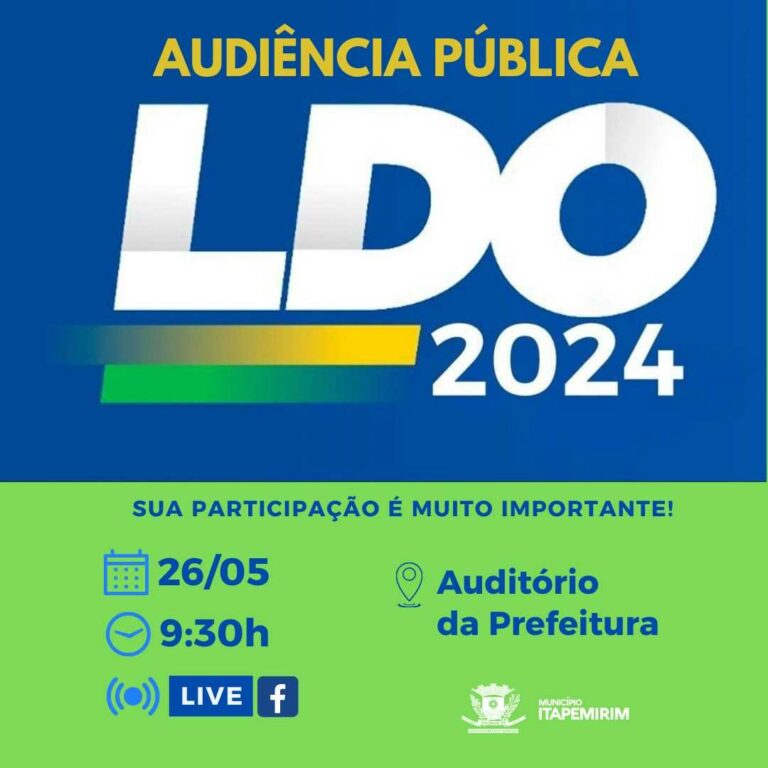 Itapemirim realiza audiência pública para apresentação e discussão de propostas para LDO 2024