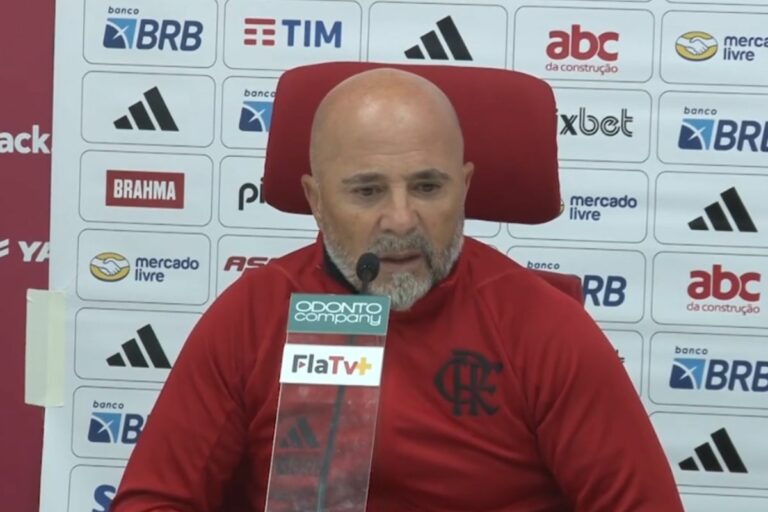 Sampaoli prega reação do Flamengo em duelo contra o Santos pelo Brasileirão