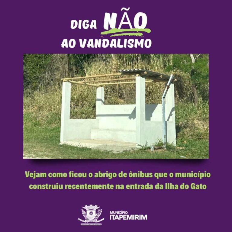 DIGA NÃO AO VANDALISMO