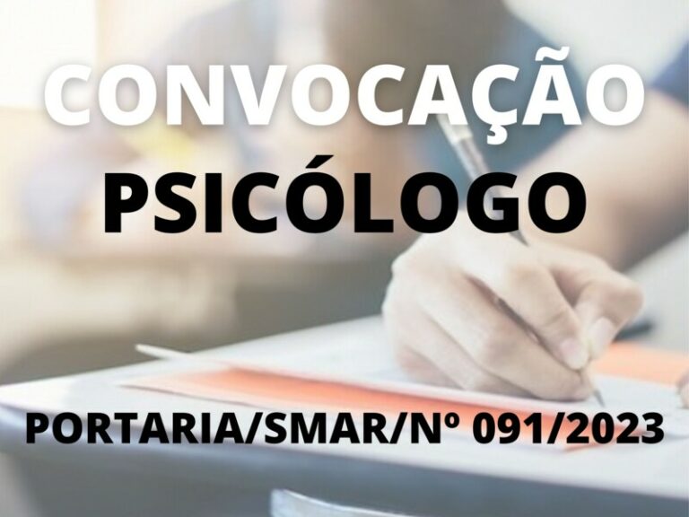 Convocação para o cargo de Psicólogo