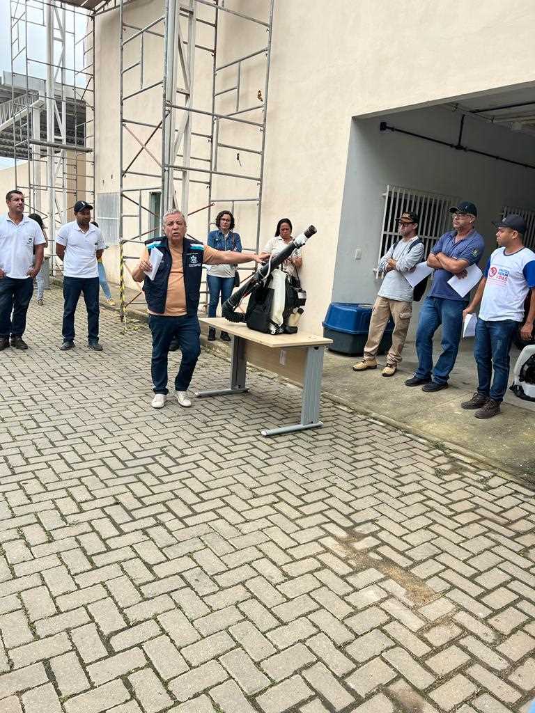 ITAPEMIRIM SEDIA CAPACITAÇÃO SOBRE BOMBA FUMACÊ COM EQUIPE DO MINISTÉRIO DA SAÚDE (FUNASA)