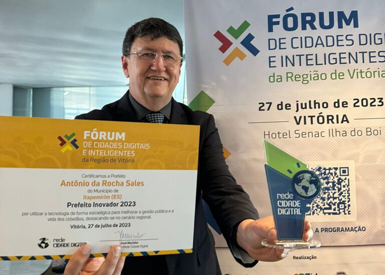 Dr. Antônio Rocha eleito Prefeito Inovador no Fórum Cidades Digitais e Inteligentes