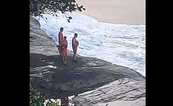 Vídeo: duas pessoas desaparecem na Praia das Pelota, em Guarapari