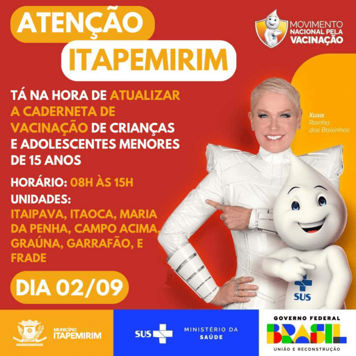 DIA D DA CAMPANHA DE MULTIVACINAÇÃO ACONTECE NESTE SÁBADO