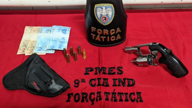 Marataízes: homem é preso com arma de fogo no Bairro Santa Tereza