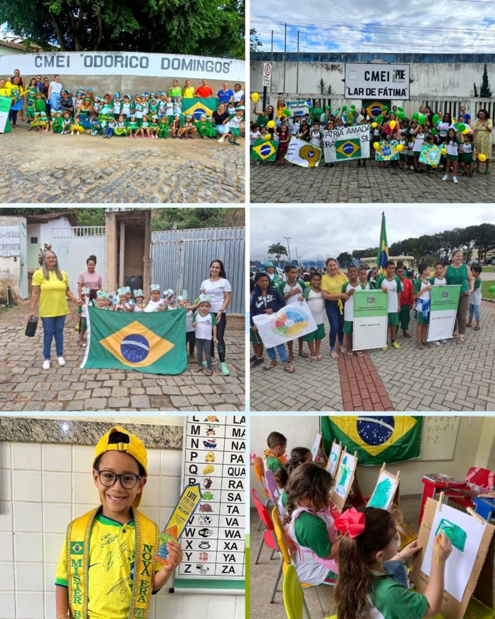 Caminhadas, banda marcial, teatros, muita criatividade das escolas municipais nas comemorações da Independência