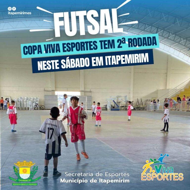 COPA VIVA ESPORTES DE FUTSAL TEM 2ª RODADA NESTE SÁBADO