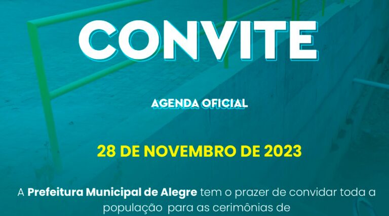 🎉 Convite Especial da Prefeitura de Alegre 🎉 – Notícias de Alegre-ES