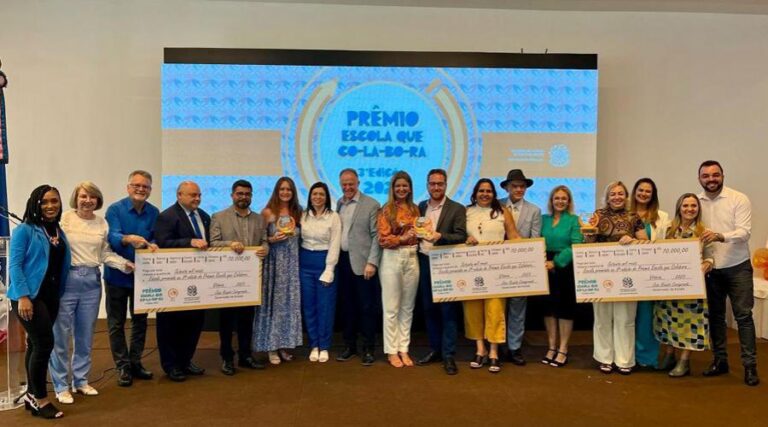 
                    Escolas de Vila Velha são premiadas no "Escola que Colabora"                

