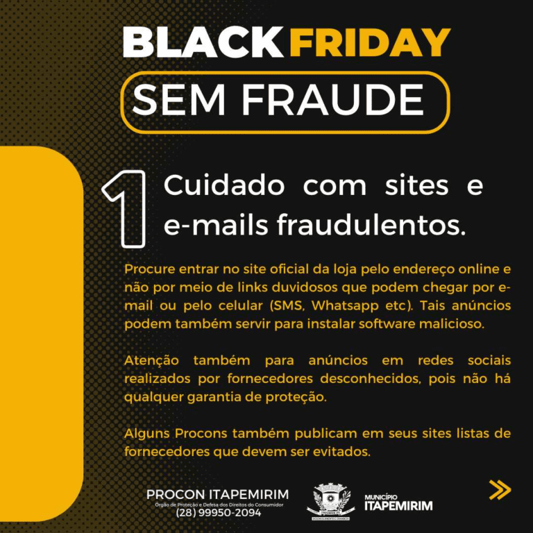 APROVEITE A BLACK FRIDAY SEM FRAUDE EM ITAPEMIRIM