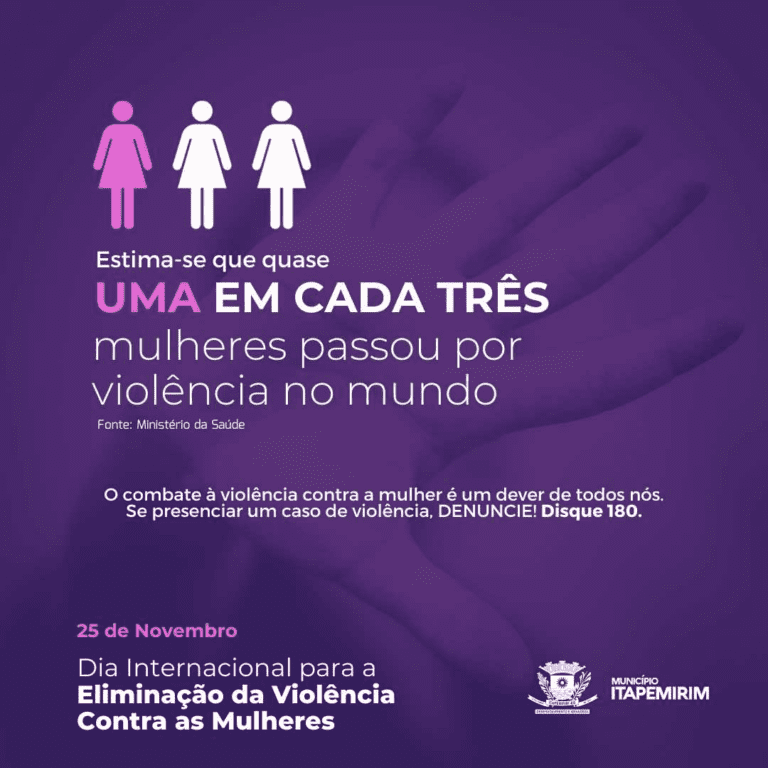 DIA INTERNACIONAL PARA A ELIMINAÇÃO DA VIOLÊNCIA CONTRA AS MULHERES