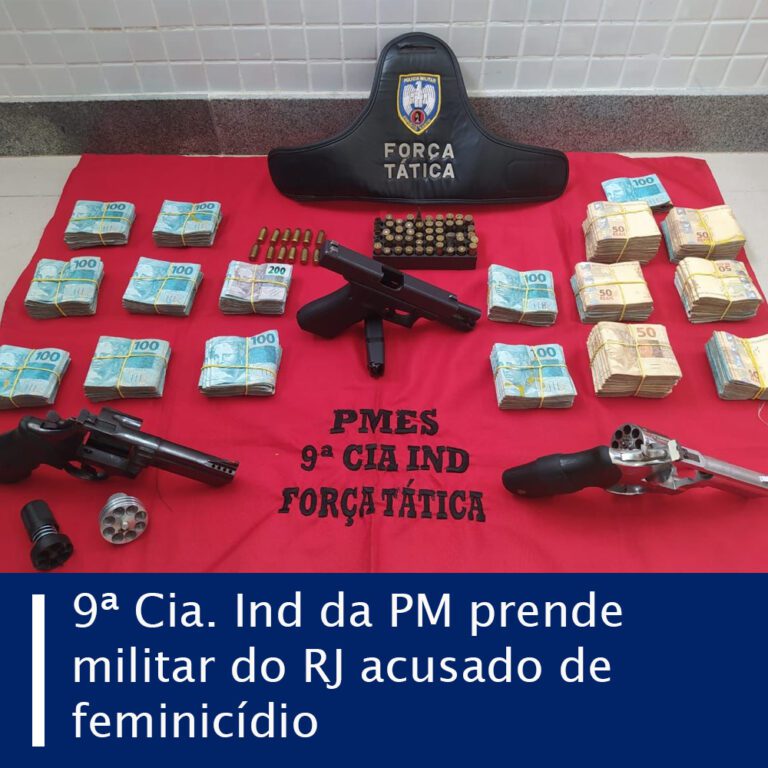 9ª Cia. Ind. da PM prende militar do RJ acusado de feminicídio