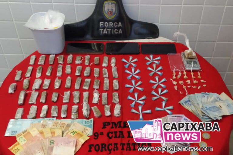 Itapemirim: dois menores de 15 e 16 anos de idade são presos com drogas em Campo Acima