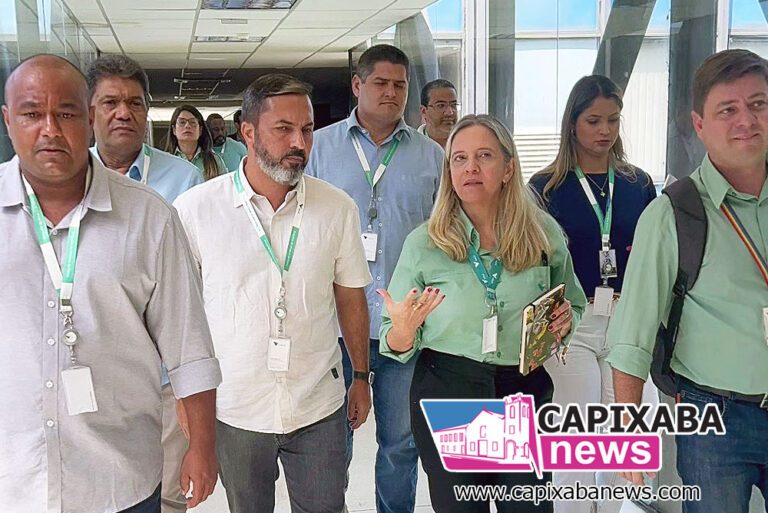 Deputado Tyago Hoffmann acompanha implantação da Ferrovia F-118, ligando Cariacica a Anchieta