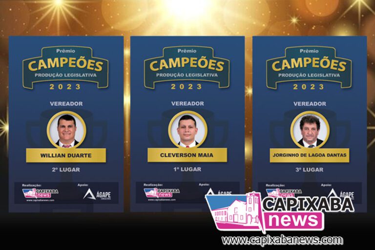 Prêmio “Campeões de Produção Legislativa 2023”: Veja quem são os ganhadores da Câmara de Marataízes