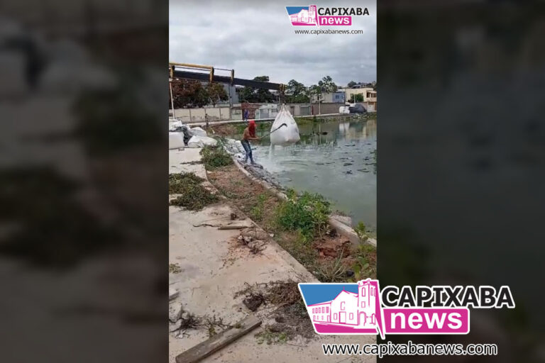 Urgente: novas imagens chocantes revelam despejo de cal na Lagoa do Meio, em Marataízes